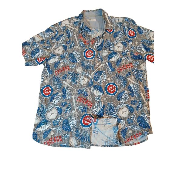 Tommy Bahamas 100% thick silk cubs Hawaiian button down. Size L - Picture 3 of 10